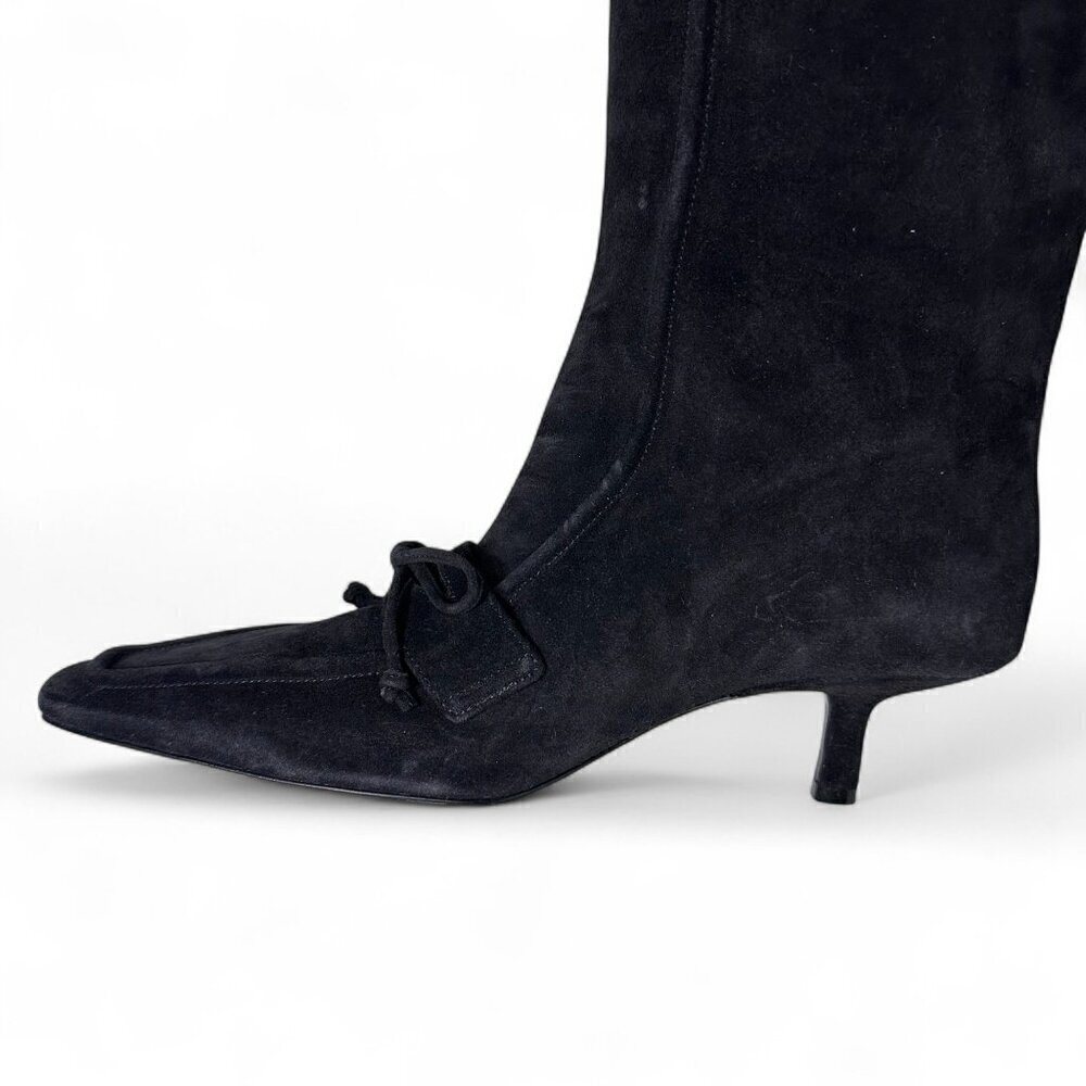 Burberry Women's Knee-High Suede Storm Boot with Bow EU 39 NEW IN BOX - Picture 9 of 16
